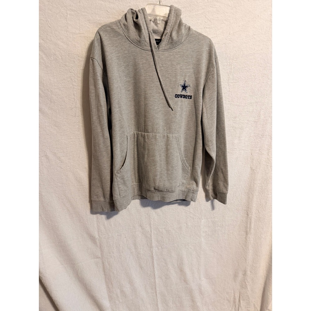 Dunbrooke Dallas Cowboys Hoodie Mens Large Gray Embroidered Star SI Pullover